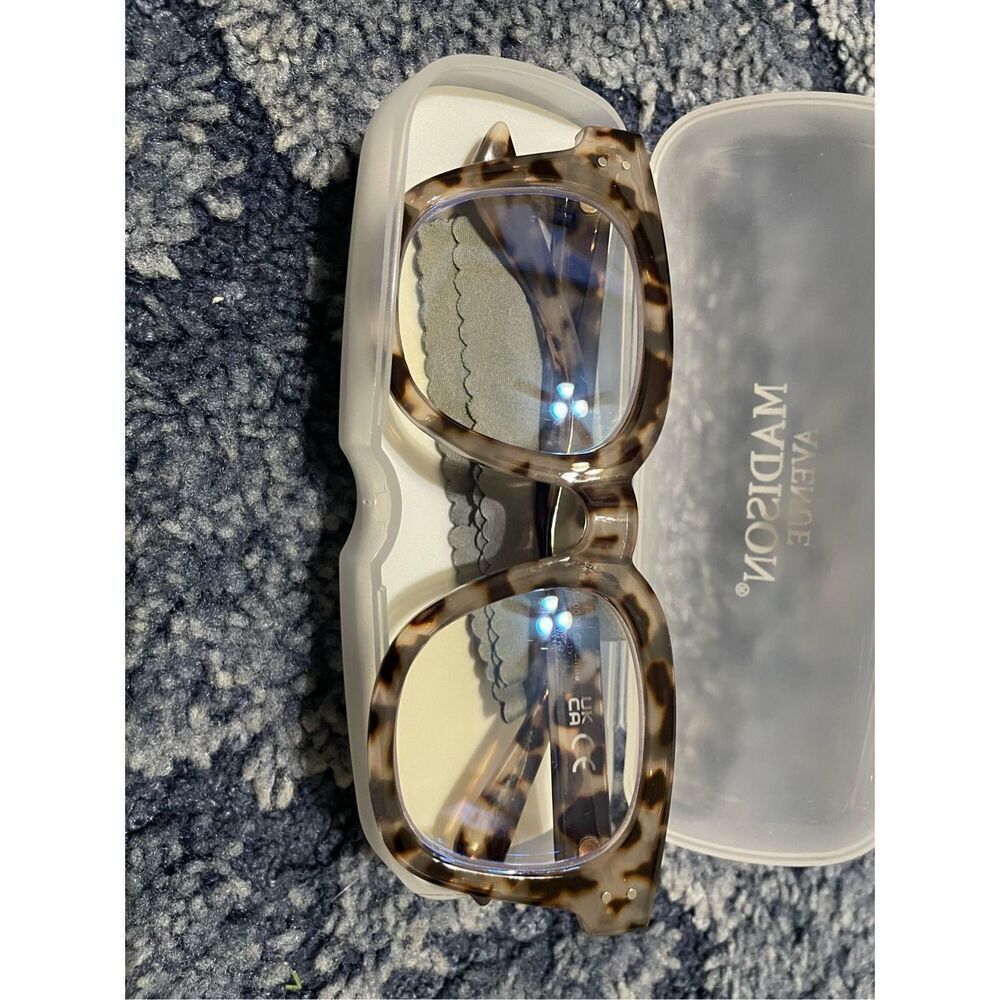 Madison Avenue Blue Light Blocking Glasses for Women, Anti Blue Ray With Case